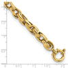 14k Polished and Textured Link 7.5in Bracelet