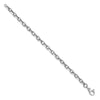 14K White Polished 7mm Fancy Oval Link 7.75 inch Bracelet