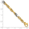 14K Two-Tone Polished Fancy Link Bracelet