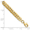 14K Polished 5mm Fancy Link 7.5 inch Bracelet