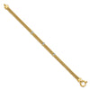 14K w/Rhodium Polished Double Wheat Chain Bracelet