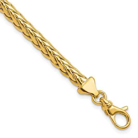 14K Polished 4.8mm Fancy Braided Link 7.5 inch Bracelet