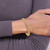 14K and White Rhodium Polished 7.4mm Fancy Link 8 inch Bracelet
