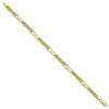 14K Polished Infinity Symbol and Fancy Link 5-Station 7.5 inch Bracelet