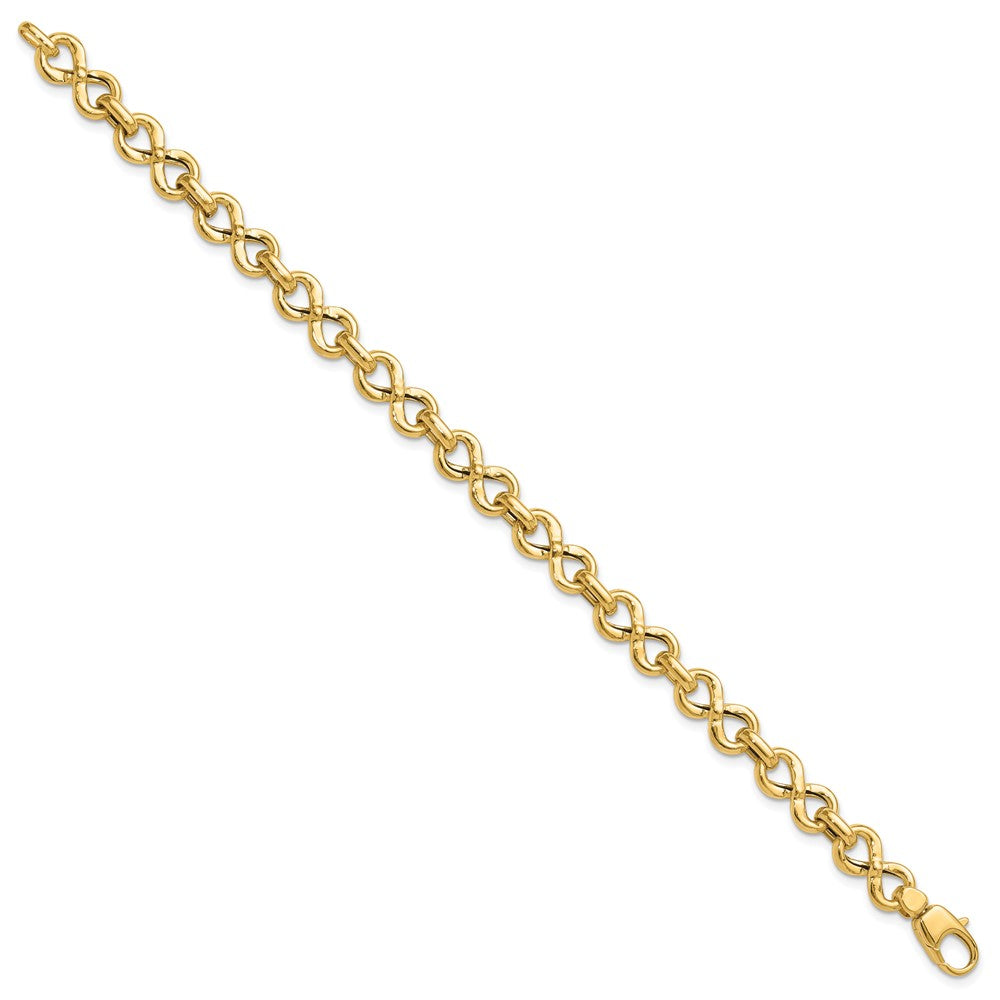 14K Polished Fancy Infinity Link Bracelet