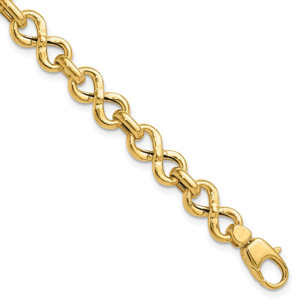 14K Polished Fancy Infinity Link Bracelet