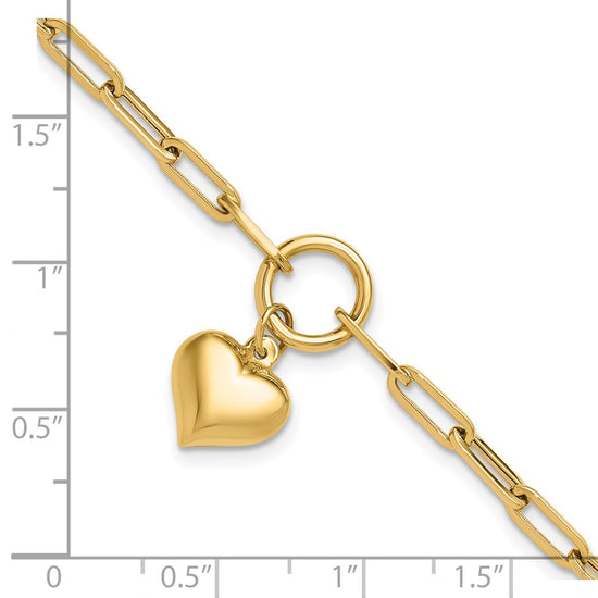 Gold Polished Heart Bracelets