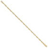 14K Polished Fancy Square Link 7.5 inch Bracelet