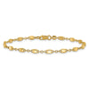 14K Polished Fancy Square Link 7.5 inch Bracelet