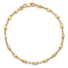 14K Polished Fancy Square Link 7.5 inch Bracelet