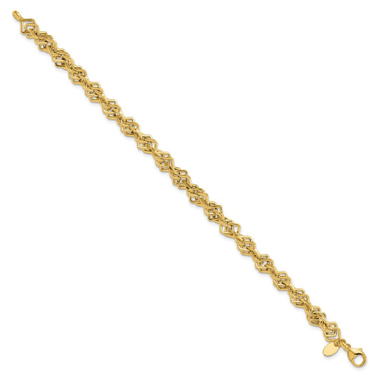 Golden Treasures 14K Polished Fancy Link Bracelet