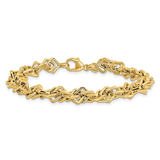 Golden Treasures 14K Polished Fancy Link Bracelet