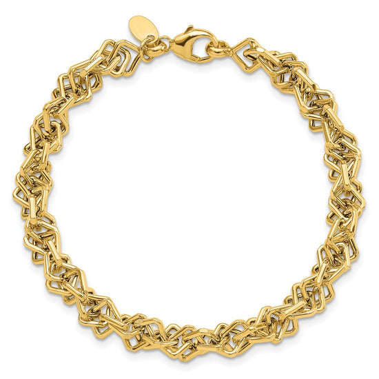 Golden Treasures 14K Polished Fancy Link Bracelet