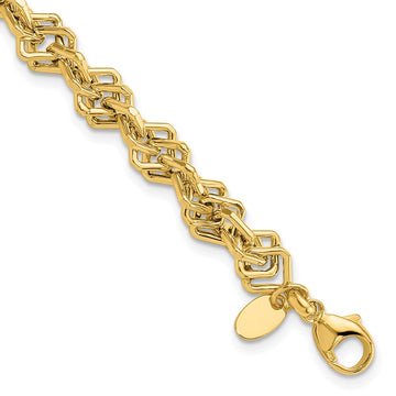 Golden Treasures 14K Polished Fancy Link Bracelet