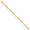 14K Polished and Textured 5mm Fancy Cable Link 7.5 inch Bracelet