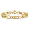 14K Polished 7.9mm Fancy Link 7.75 inch Bracelet