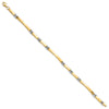 14K Two-tone Polished 4.5mm Fancy Link and Bar 7.5 inch Bracelet
