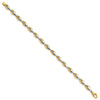14K Two-tone Polished 5.6mm Fancy Link 7.5 inch Bracelet