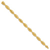 14k Polished 8.2mm Fancy Oval Link 7.5 inch Bracelet