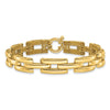 14K Polished 8.9mm Fancy Square Link 7.5 inch Bracelet