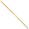 14K Polished 3.5mm Fancy Curved Bar 7.75 inch Mesh Bracelet