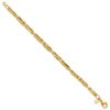 14k Polished and Textured Fancy Link Bracelet