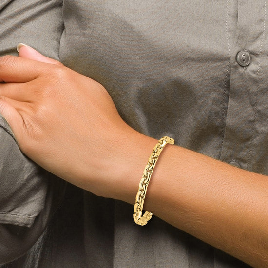 14K Polished Fancy Link Bracelet