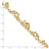 14k Polished Noahs Ark 7 inch Bracelet