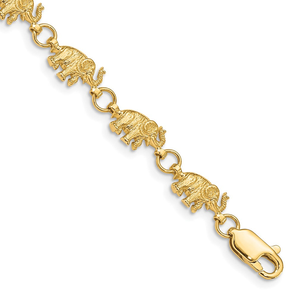 Gold Polished Elephant Bracelets