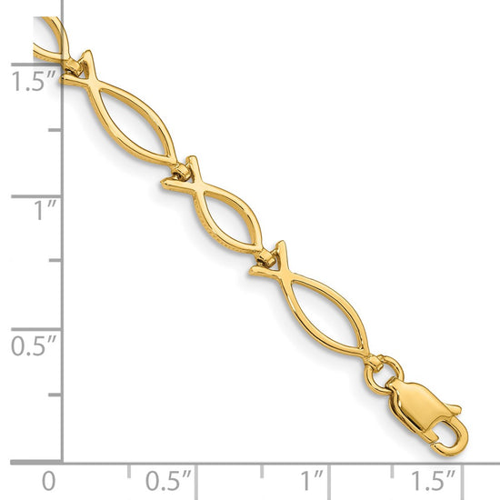 Gold Polished Ichthus Bracelets