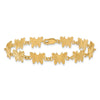 14k Satin and Polished Butterfly 7 inch Bracelet