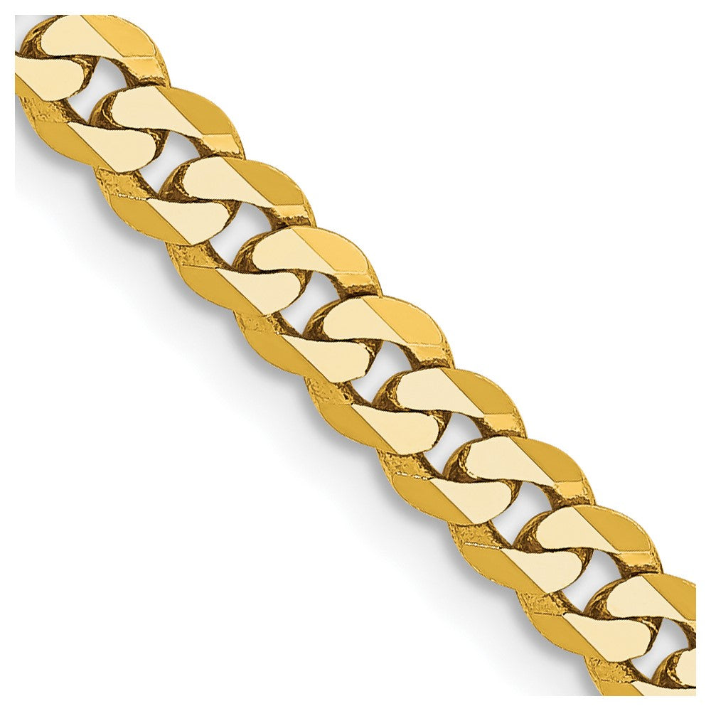 Gold (10K & 14K) Flat Beveled Curb Chains