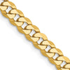 Gold (10K & 14K) Flat Beveled Curb Chains