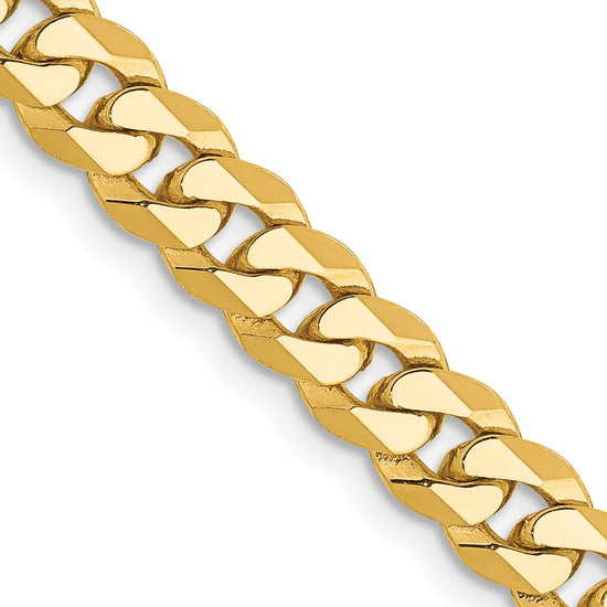 Gold (10K & 14K) Flat Beveled Curb Chains