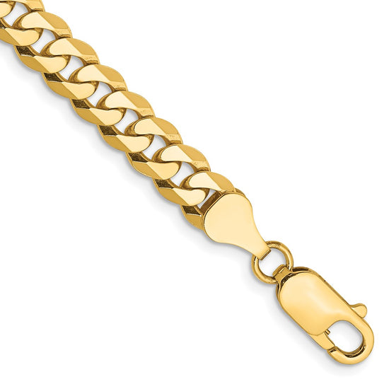 Gold (10K & 14K) Flat Beveled Curb Chains