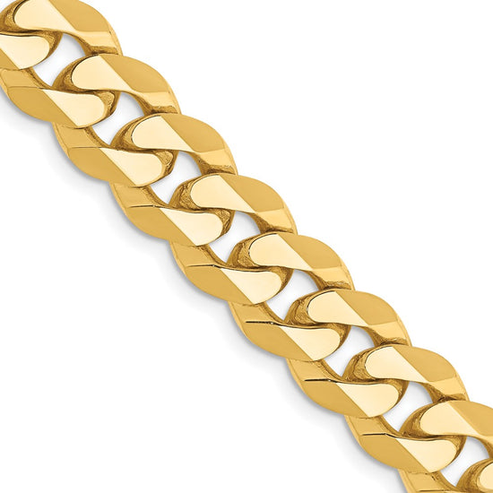 Gold (10K & 14K) Flat Beveled Curb Chains