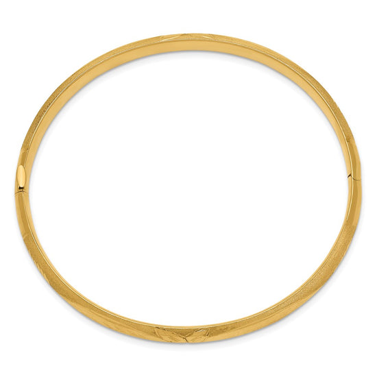 Gold Florentine Engraved Hinged Bangles