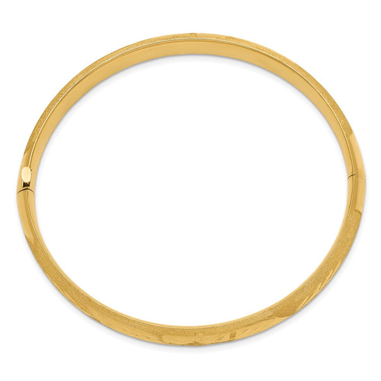Gold Florentine Engraved Hinged Bangles