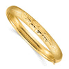 Gold Florentine Engraved Hinged Bangles