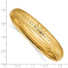Gold Florentine Engraved Hinged Bangles