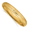 Gold Florentine Engraved Hinged Bangles