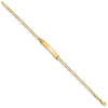14k Polished Solid Chain/Solid Plate Figaro Link 24.5x4.8mm Plate 8 inch ID Bracelet