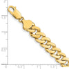 14k 8.5mm Solid Hand-Polished Fancy Curb Link 7 inch Bracelet