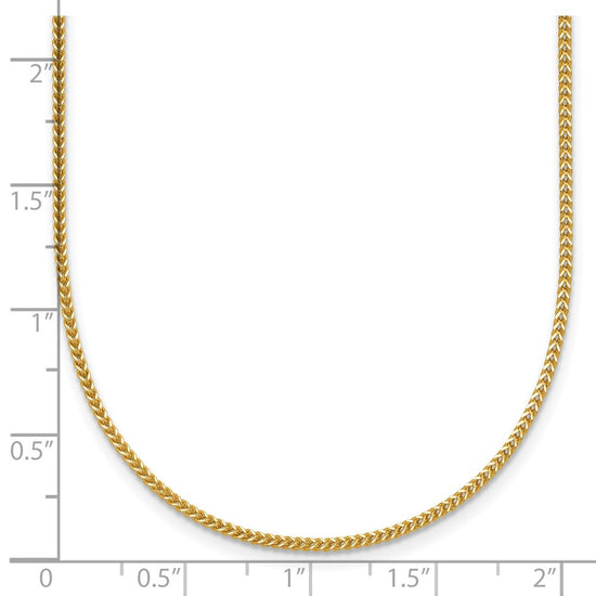 14K 16 inch .9mm Franco with Lobster Clasp Chain