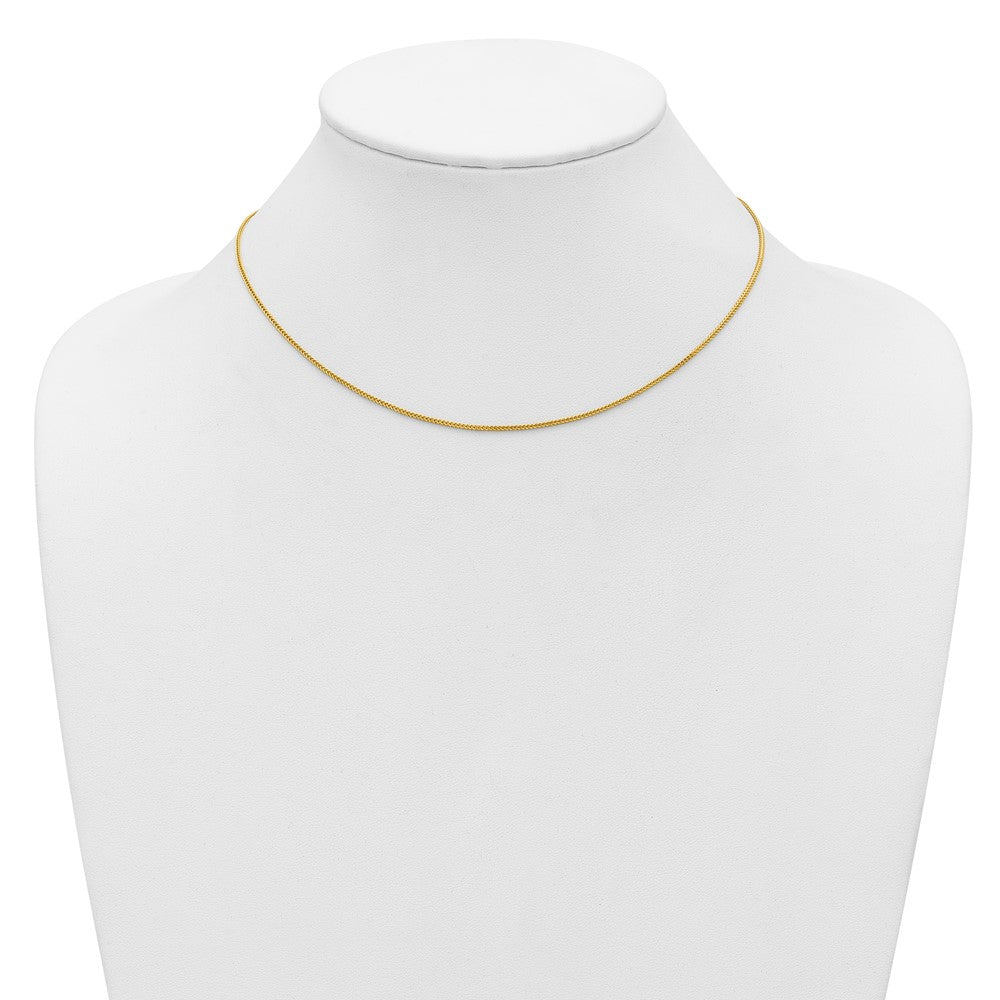 14K 16 inch .9mm Franco with Lobster Clasp Chain
