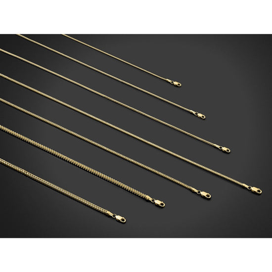 14K 16 inch .9mm Franco with Lobster Clasp Chain