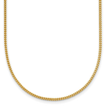 14K 16 inch .9mm Franco with Lobster Clasp Chain