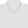 14K 18 inch 1.9mm Flat Wheat with Lobster Clasp Chain