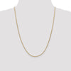 14K 24 inch 1.9mm Flat Wheat with Lobster Clasp Chain