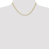 14K 16 inch 2.4mm Flat Wheat with Lobster Clasp Chain